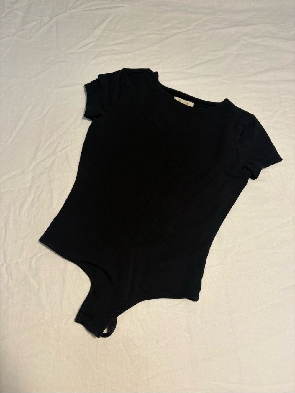 Madewell Black Crewneck Bodysuit